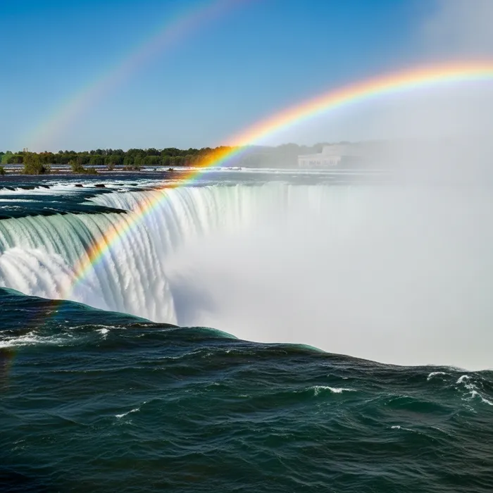Rainbow in the mist at Niagara Falls